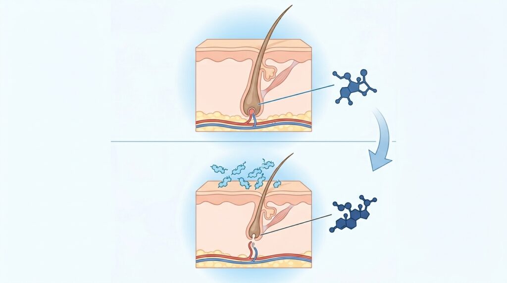 Woman experiencing stress related hair thinning and loss assessed and treated at Skin Esthetics Clinic Romford