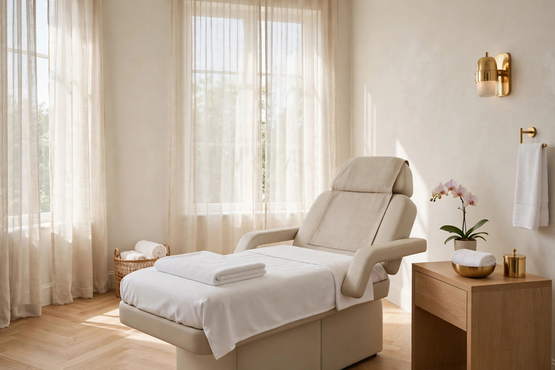 Bright, calm treatment room at Skin Esthetics Clinic