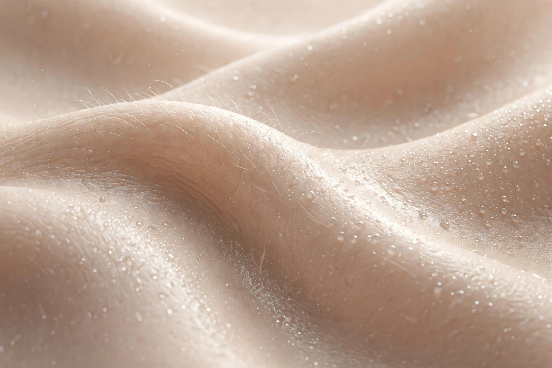 Close-up of healthy, luminous skin